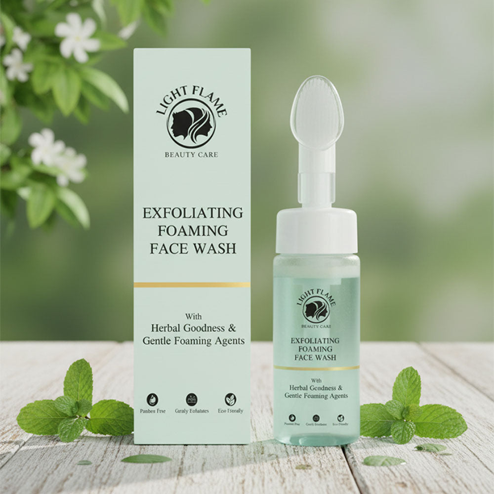 EXFOLIATING FOAMING FACE WASH – Light Flame Beauty