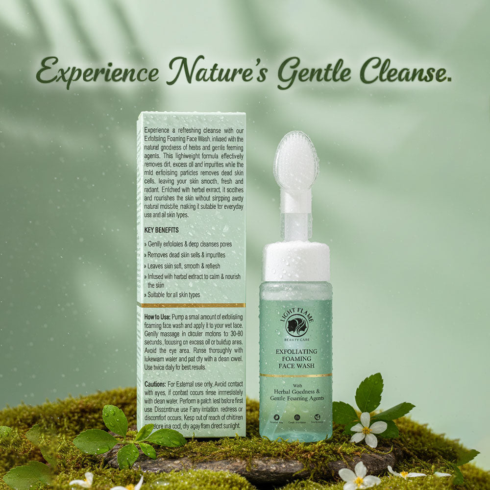 EXFOLIATING FOAMING FACE WASH