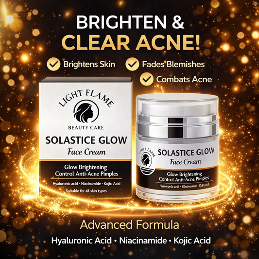 Solastice Glow Face Cream – Glow Brightening & Anti-Acne Moisturizer | Light Flame Beauty Care