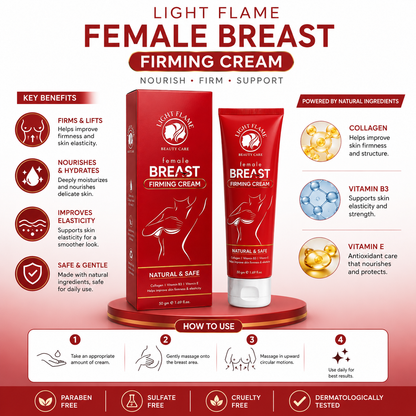 Light Flame Female Breast Firming Cream – Natural Skin Tightening & Elasticity Enhancement Cream (50g)