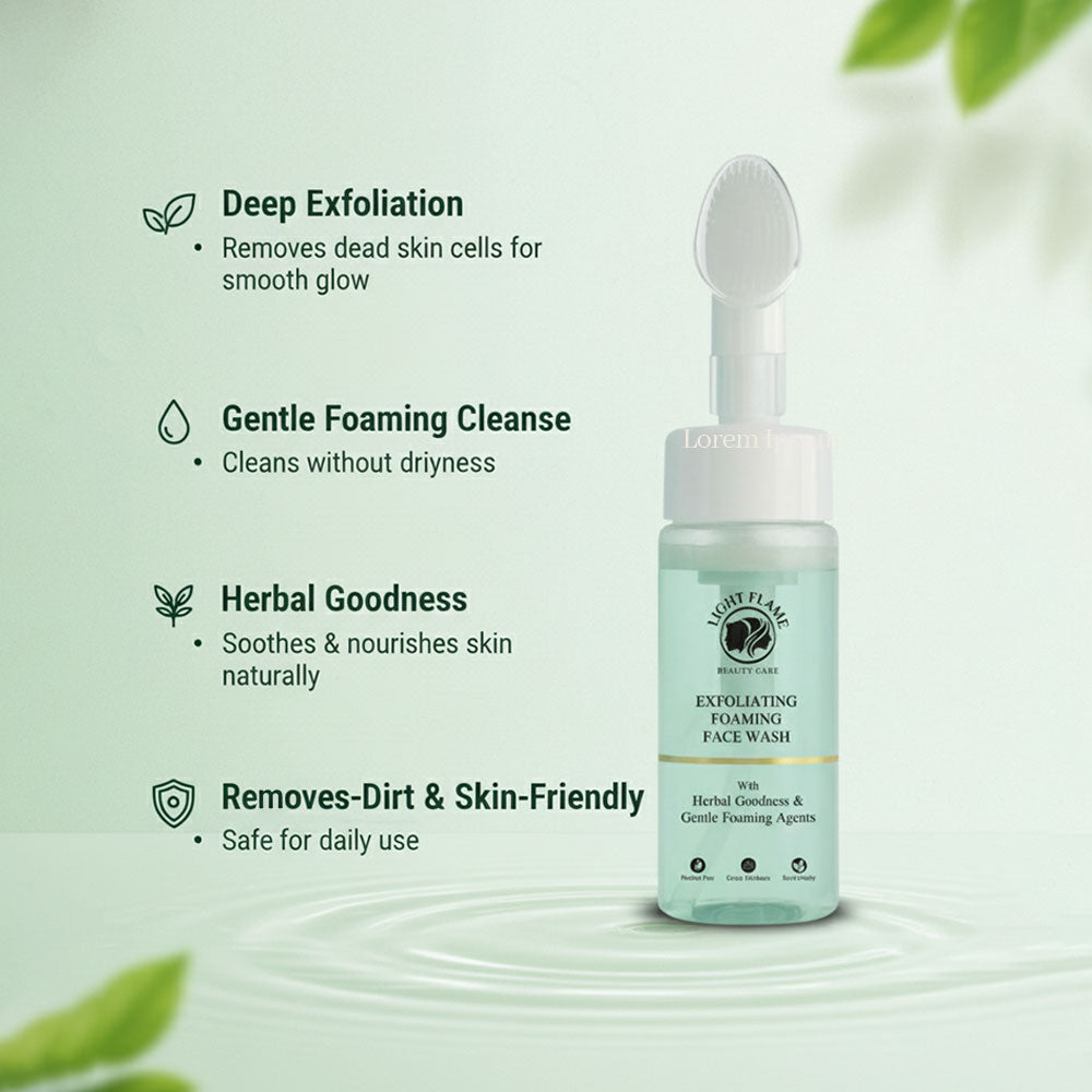 EXFOLIATING FOAMING FACE WASH