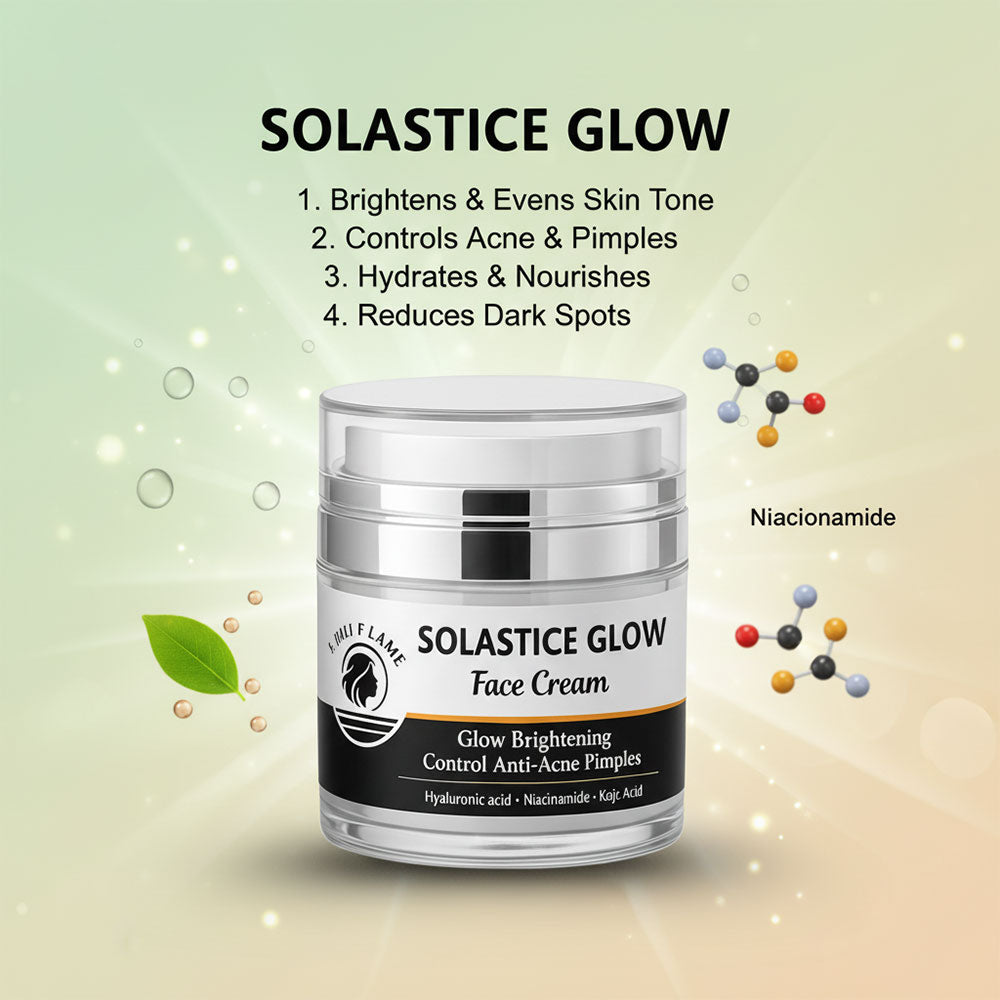 Solastice Glow Face Cream – Glow Brightening & Anti-Acne Moisturizer | Light Flame Beauty Care