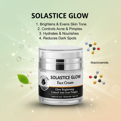 Solastice Glow Face Cream – Glow Brightening & Anti-Acne Moisturizer | Light Flame Beauty Care